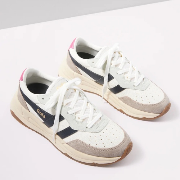 Gola Saturn Quadrant Chunky Sneaker White Black 7 - Picture 6 of 6